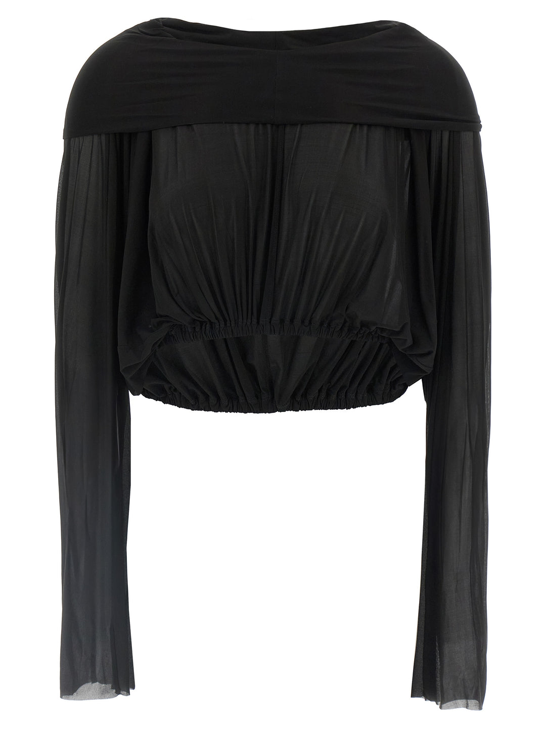 Rick Owens Crooped Hooded Tunic Maglioni - Nero | aee526aed8d95d1e6432e6a4014789f8c985454a