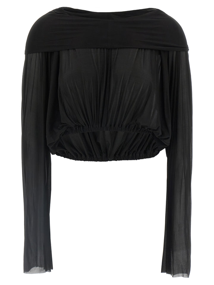 Rick Owens Crooped Hooded Tunic Maglioni - Nero | aee526aed8d95d1e6432e6a4014789f8c985454a