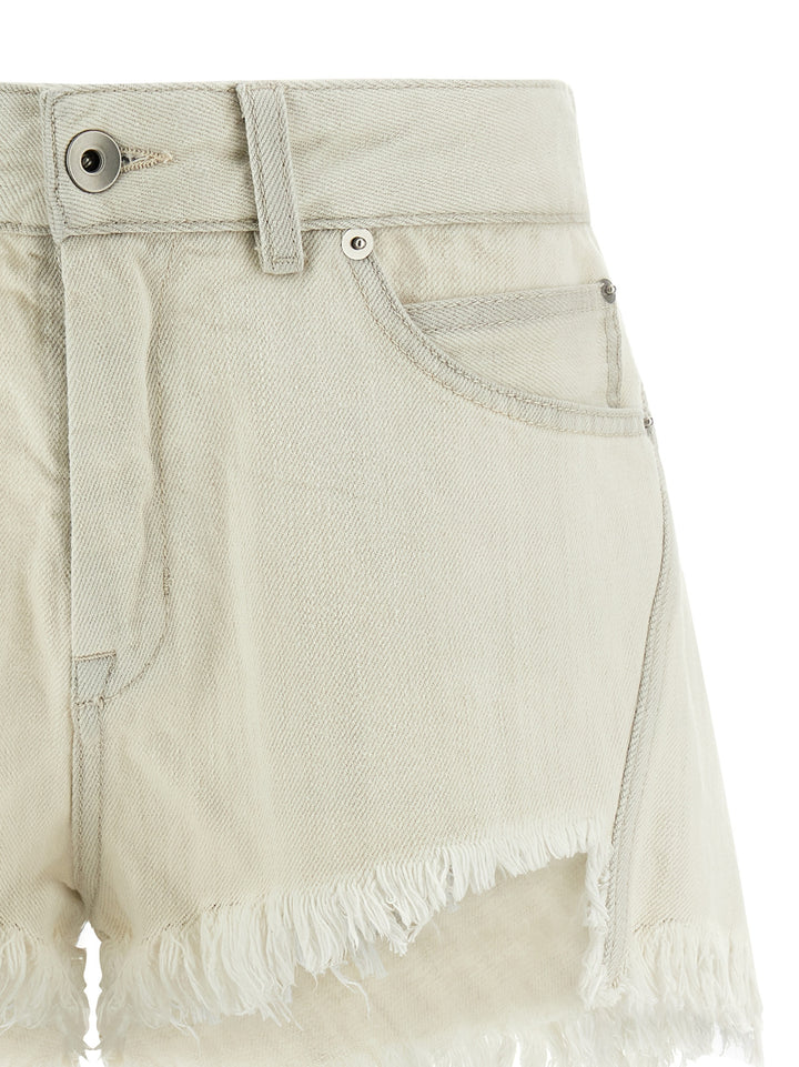 Rick Owens Bias Cutoffs Bermuda e Short - Bianco | 1e790b8de631a349857214df4941dea30c5d7bec