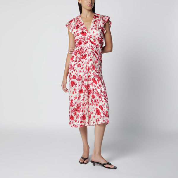 Lyndsay Dress In Printed Silk Dévoré Georgette
