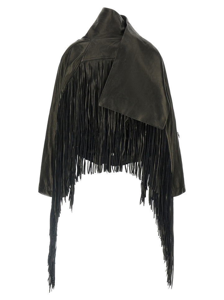 Rick Owens Cropped Scarf Flight Puffer Jackets - Nero | 9d224236730999b241dac0c6907364ed9e912786