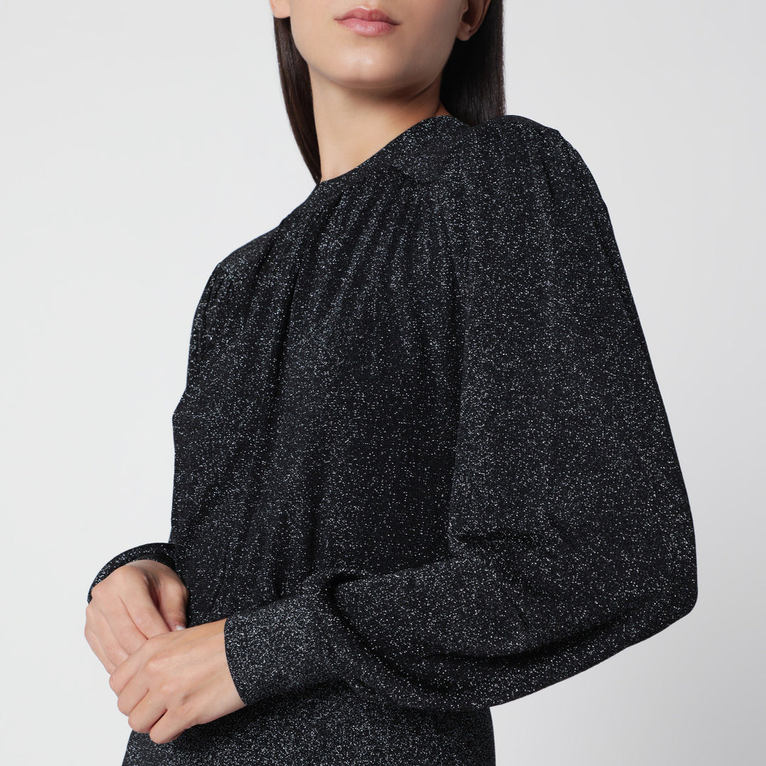 Isabel Marant Abito Midi in Jersey Lurex Nero