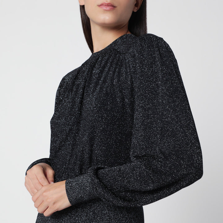 Isabel Marant Abito Midi in Jersey Lurex Nero