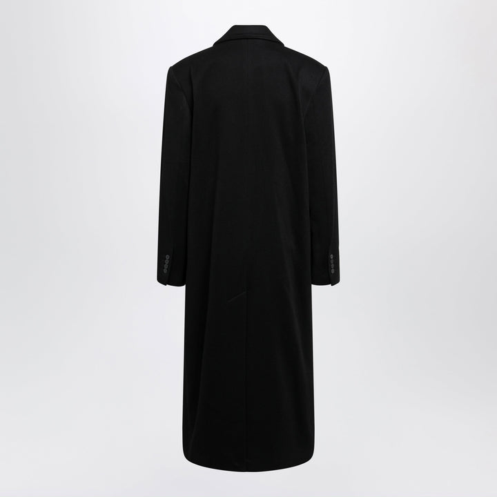 Loulou De Saison Rosco Black Double-Breasted Wool And Cashmere Long Coat
