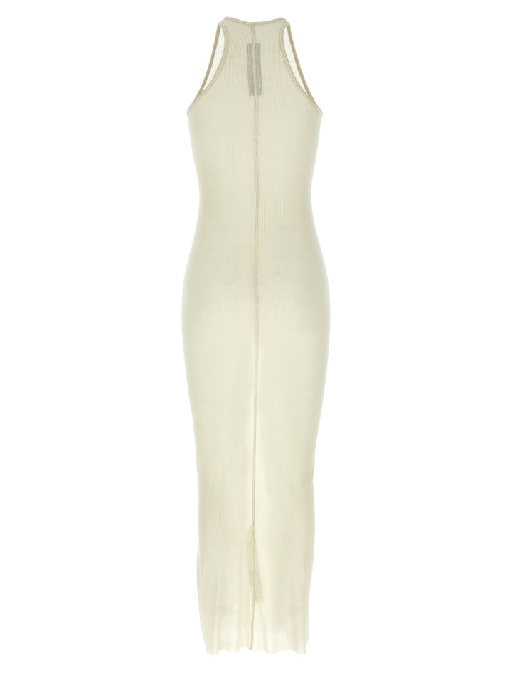 Rick Owens Ribbed Dress Abiti - Beige | 3b771cbc565a30c746506db139ff3b9b8eef593d