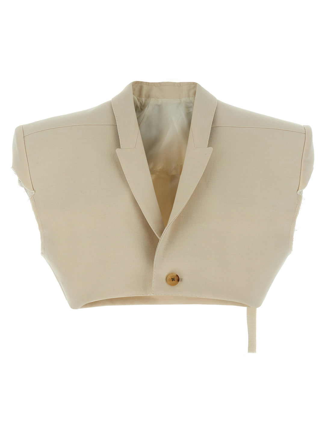 Rick Owens Micro Tatlin Gilet - Beige | 20e86a576843a0beb17a2108fd91c078a7cf724d