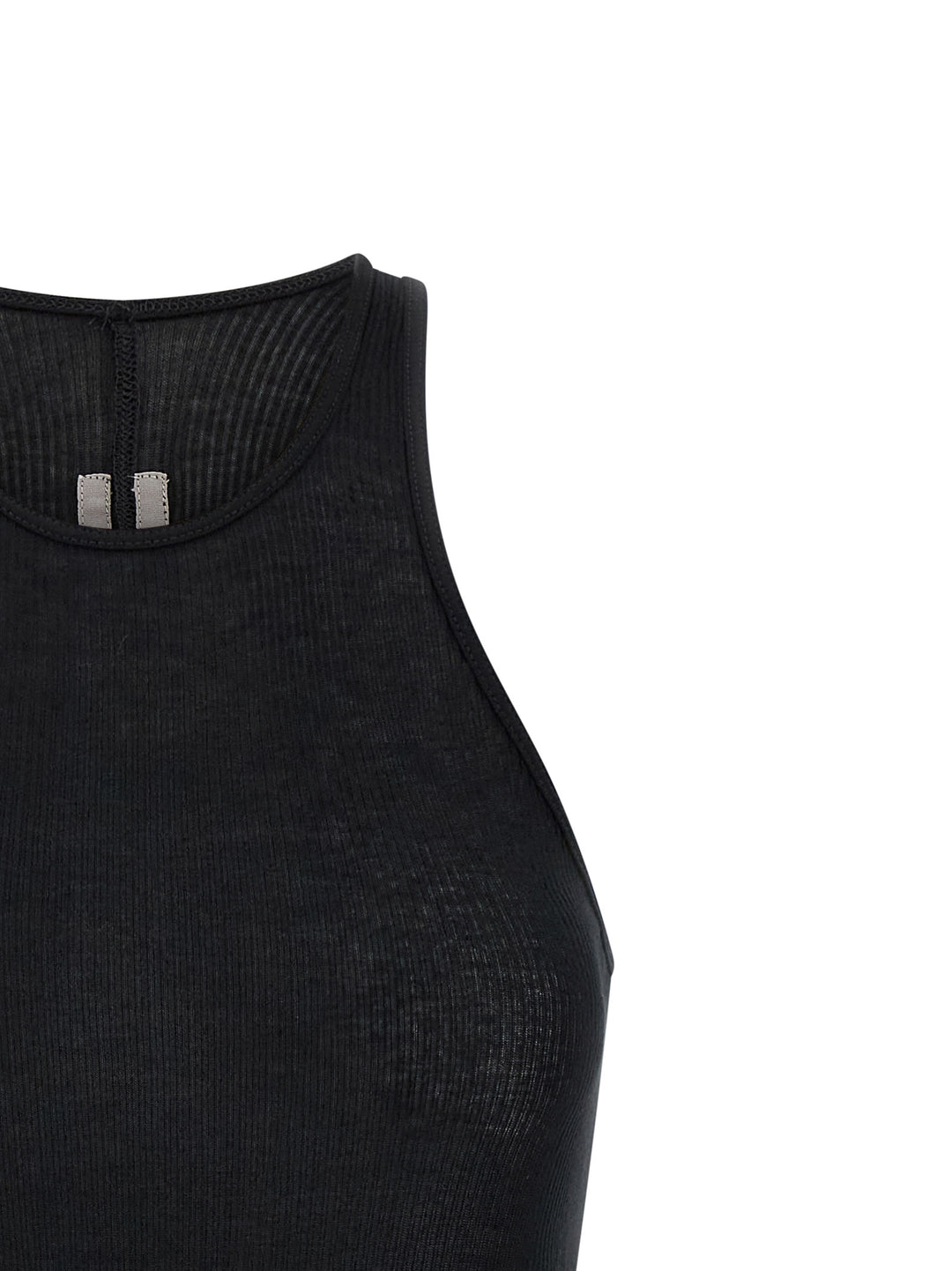 Rick Owens Basic Rib Top - Nero | 4b60ce79e82559a20dc986ab1af19c7a397b02ec