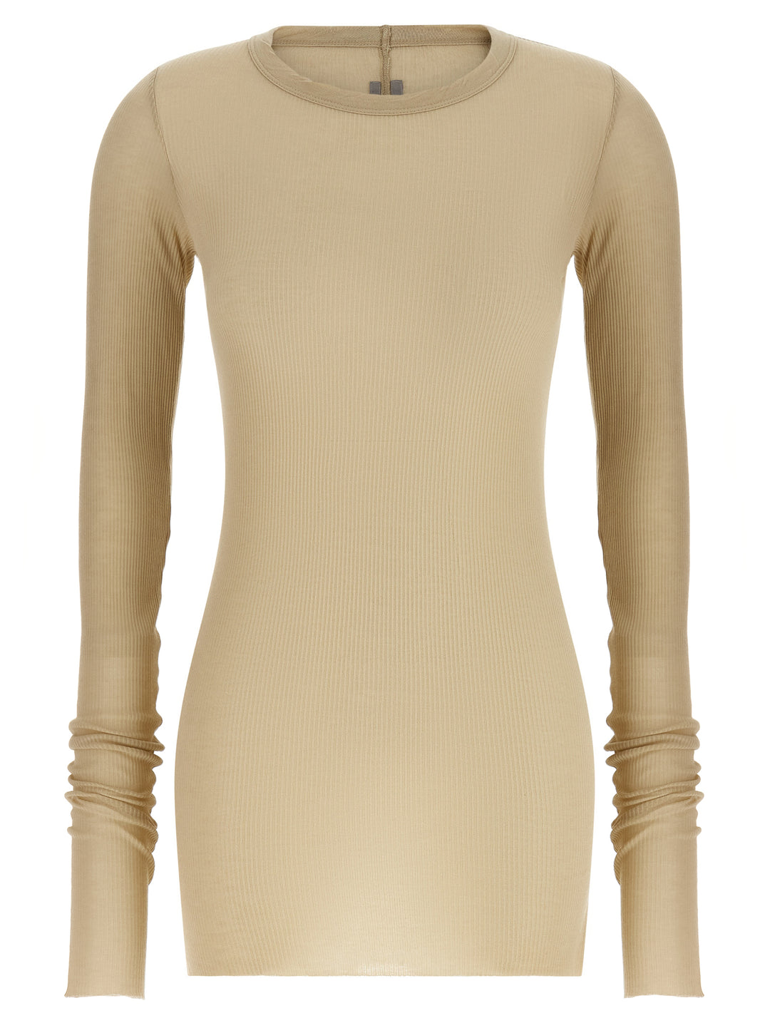 Rick Owens Rib Ls T T shirt - Beige | 7168c7bb6b9817427e695c4019040302a20c1879