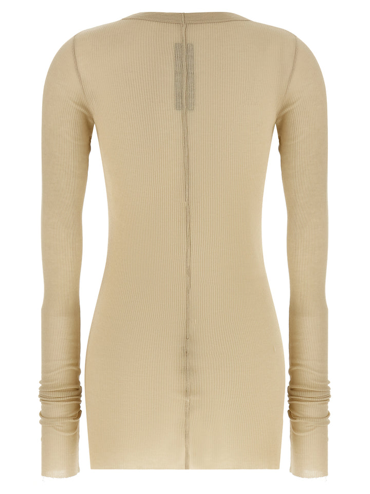 Rick Owens Rib Ls T T shirt - Beige | bbeca082299c9f4f0da67de32821f68e6502bcf0