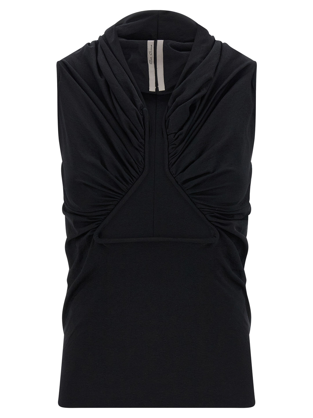 Rick Owens Jersey Ss Prong Top - Nero | 2b620bc09eb4738717dca10ca0b7af0da73e8b4d