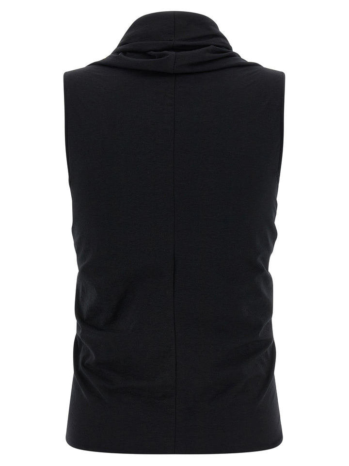 Rick Owens Jersey Ss Prong Top - Nero | df963b0e69b55666e09f8418f4e3a0681e284b57