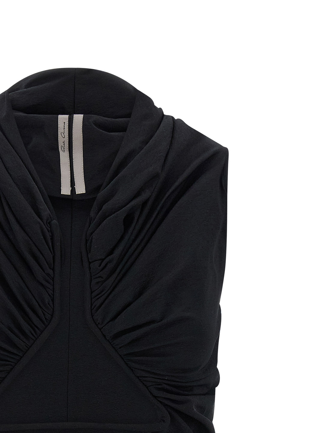 Rick Owens Jersey Ss Prong Top - Nero | 7b145390fdb732c315296fe8856428cf55caeb40