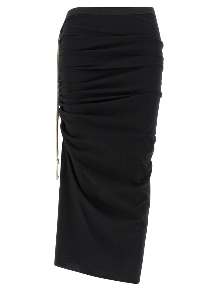 Rick Owens Edfu Knee Gonne - Nero | 0bb6f3b88b19ca8d27c0eda90cd9467d1dcd64f4