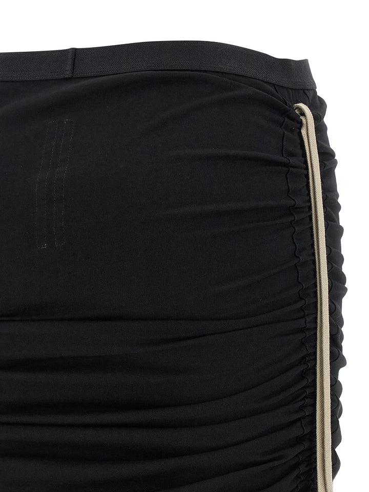 Rick Owens Edfu Knee Gonne - Nero | dc26e442ac054a968320f8228f6cbe09e8a3fd6c