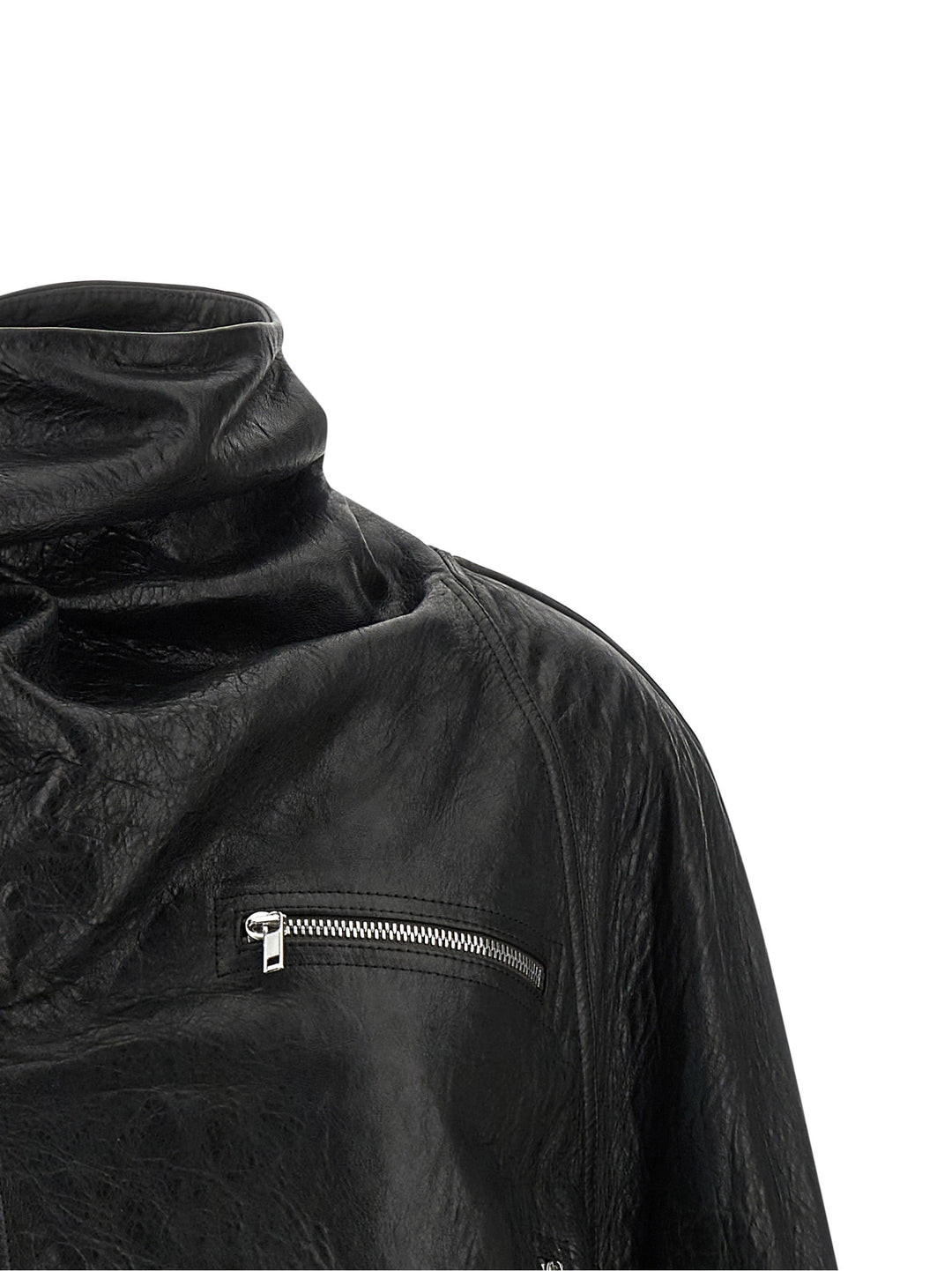 Rick Owens Cropped Scarf Flight Puffer Jackets - Nero | 9095c1c77faf0544820ed9d1a9e3313a902ff0b1