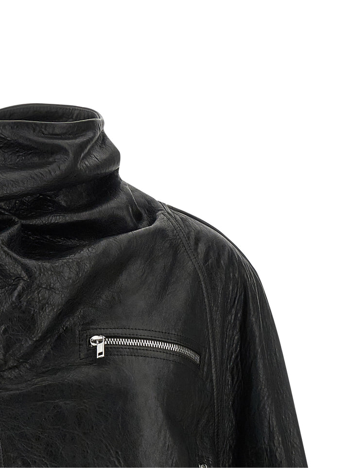 Rick Owens Cropped Scarf Flight Puffer Jackets - Nero | 9095c1c77faf0544820ed9d1a9e3313a902ff0b1