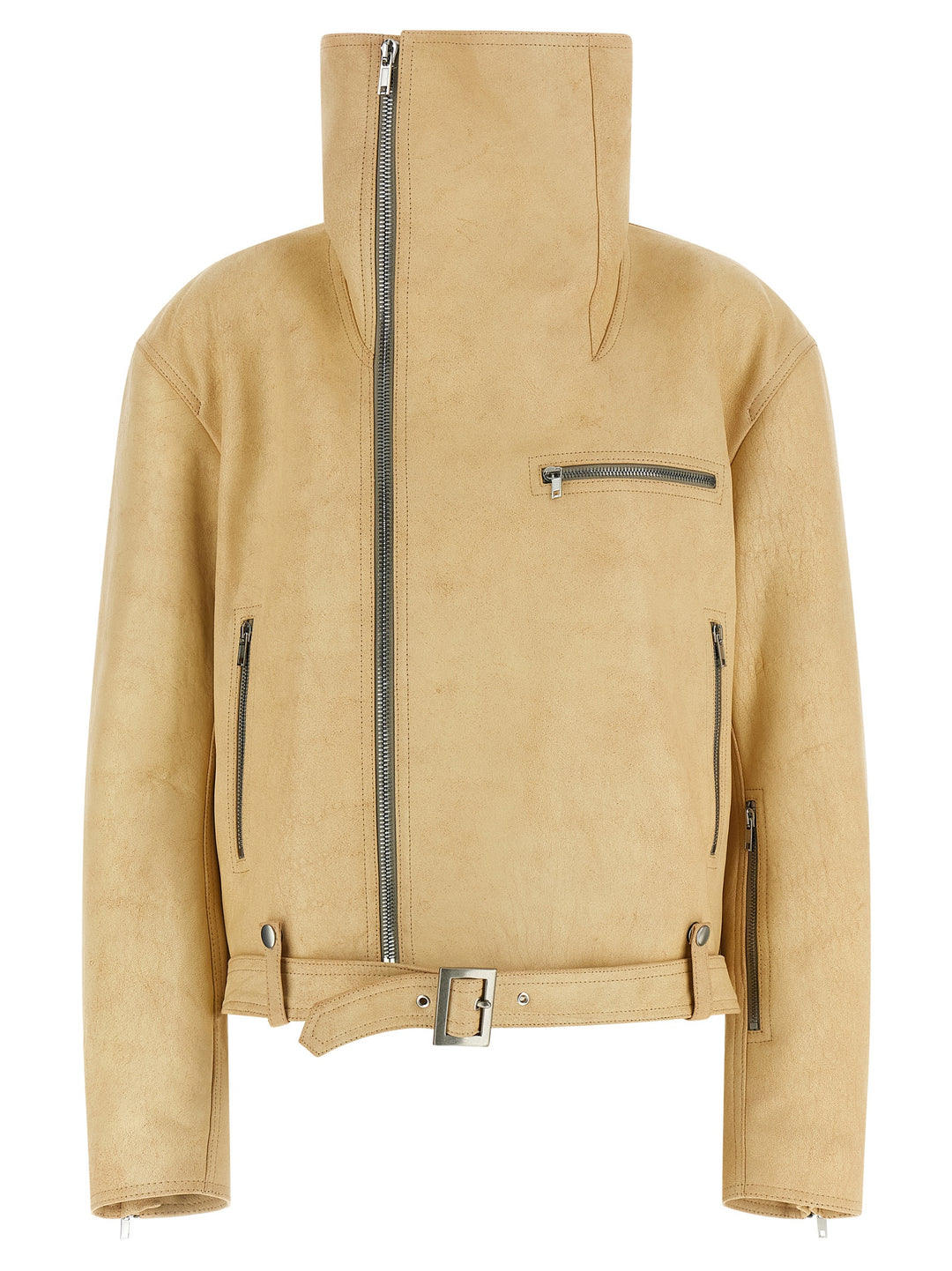 Rick Owens Biker Jumbo Stooges Puffer Jackets - Beige | 9c4dbec94b7875c238a8daa4eeae68aa436b6ac4