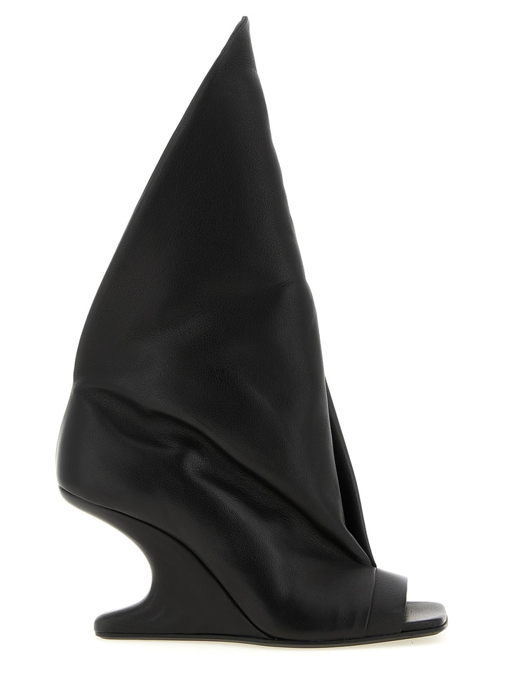Rick Owens Cantilever 8 Strutter Sandali - Nero | 179fe81820984fc5342e7fc04b0bce5a42c54520