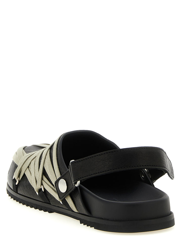 Rick Owens Megalace Mule Granola Flat shoes - Nero | 2a474b7be7d5ff3ad0f91eb78a56ae3ac4849a6d