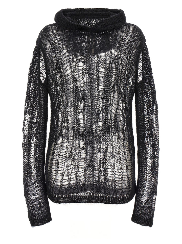 Rick Owens Spider Hoodie Maglioni - Nero | 5a7b394f12a128c857928024efb42c8d06d12d05