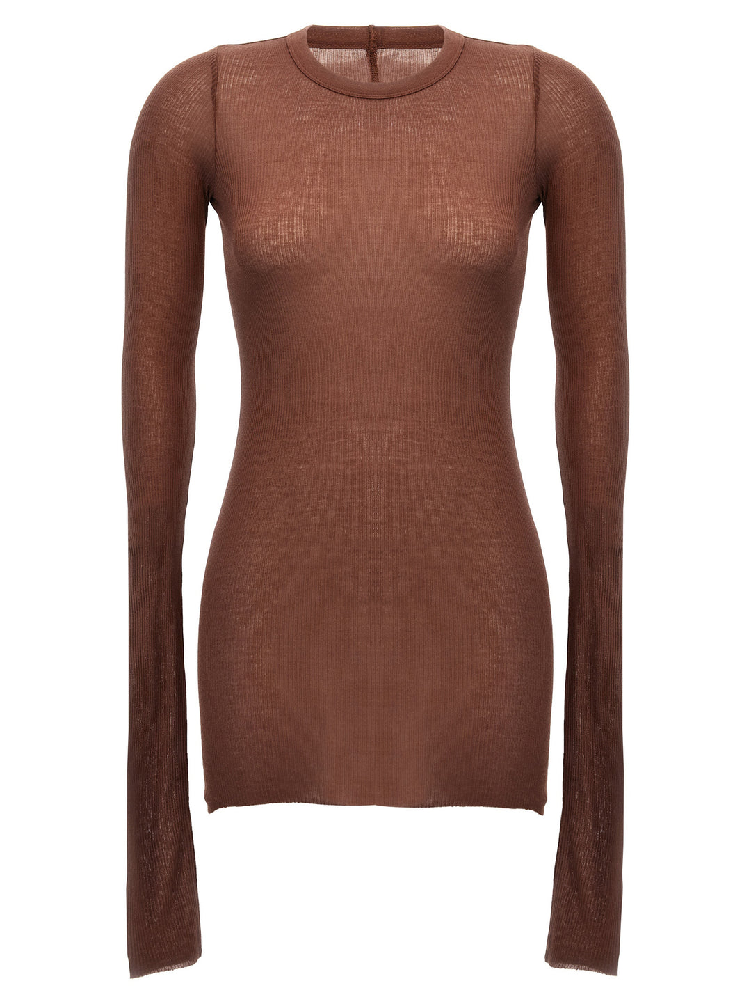 Rick Owens Rib Ls T T shirt - Rosa | 851e4611f83583029e48d410a71b2203f483323c