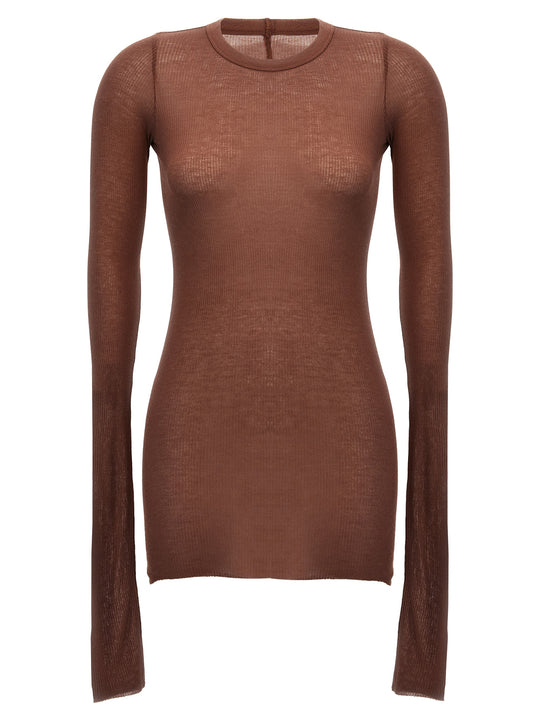 Rib Ls T T Shirt Rosa