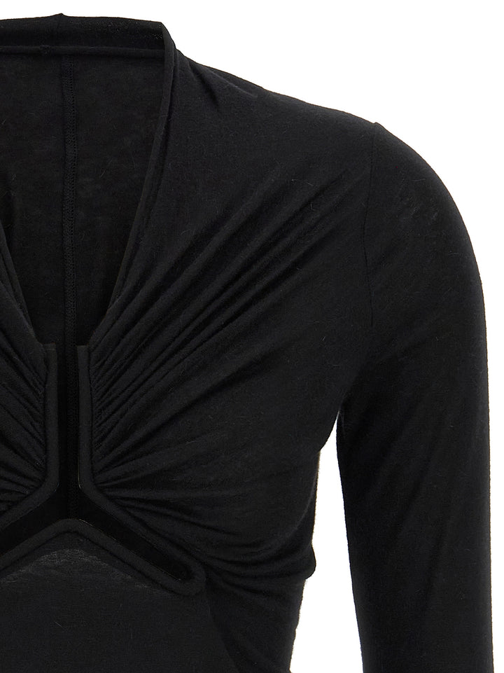 Rick Owens Allanah Ls T Maglioni - Nero | 3654bbce10b2fac9f631550ef1bfd55a00f3d08e