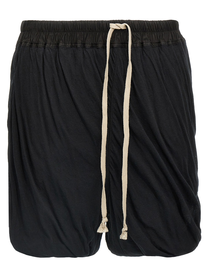 Rick Owens Dbl Long Boxers Bermuda e Short - Nero | c2cfe18995fe9173717f190e3c20f6436e2cca1a