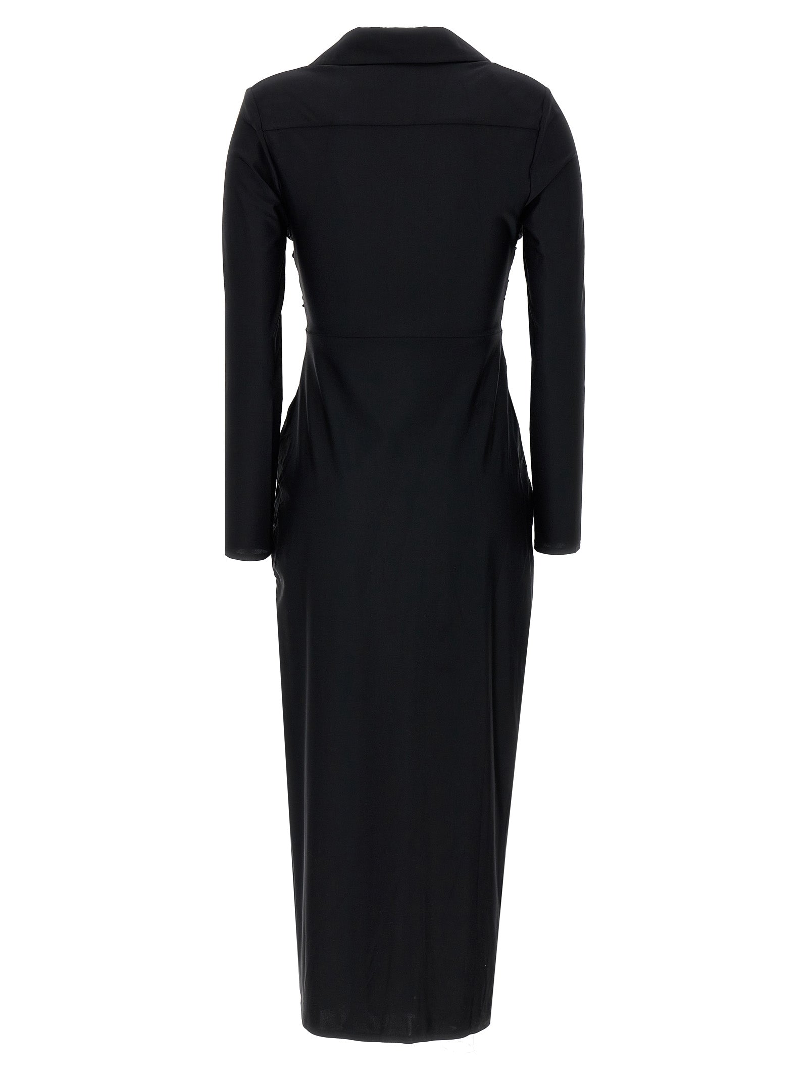 Self Portrait Black Jersey Cut Out Midi Abiti - Nero | cf4d0a314c7ed8f036e821b2152673b254e8eea1