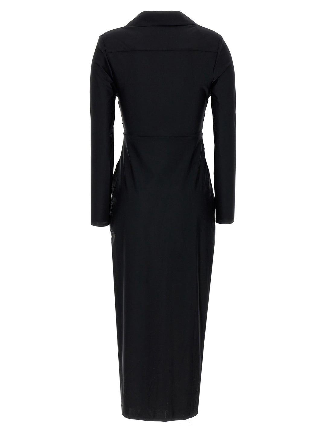 Self Portrait Black Jersey Cut Out Midi Abiti - Nero | cf4d0a314c7ed8f036e821b2152673b254e8eea1