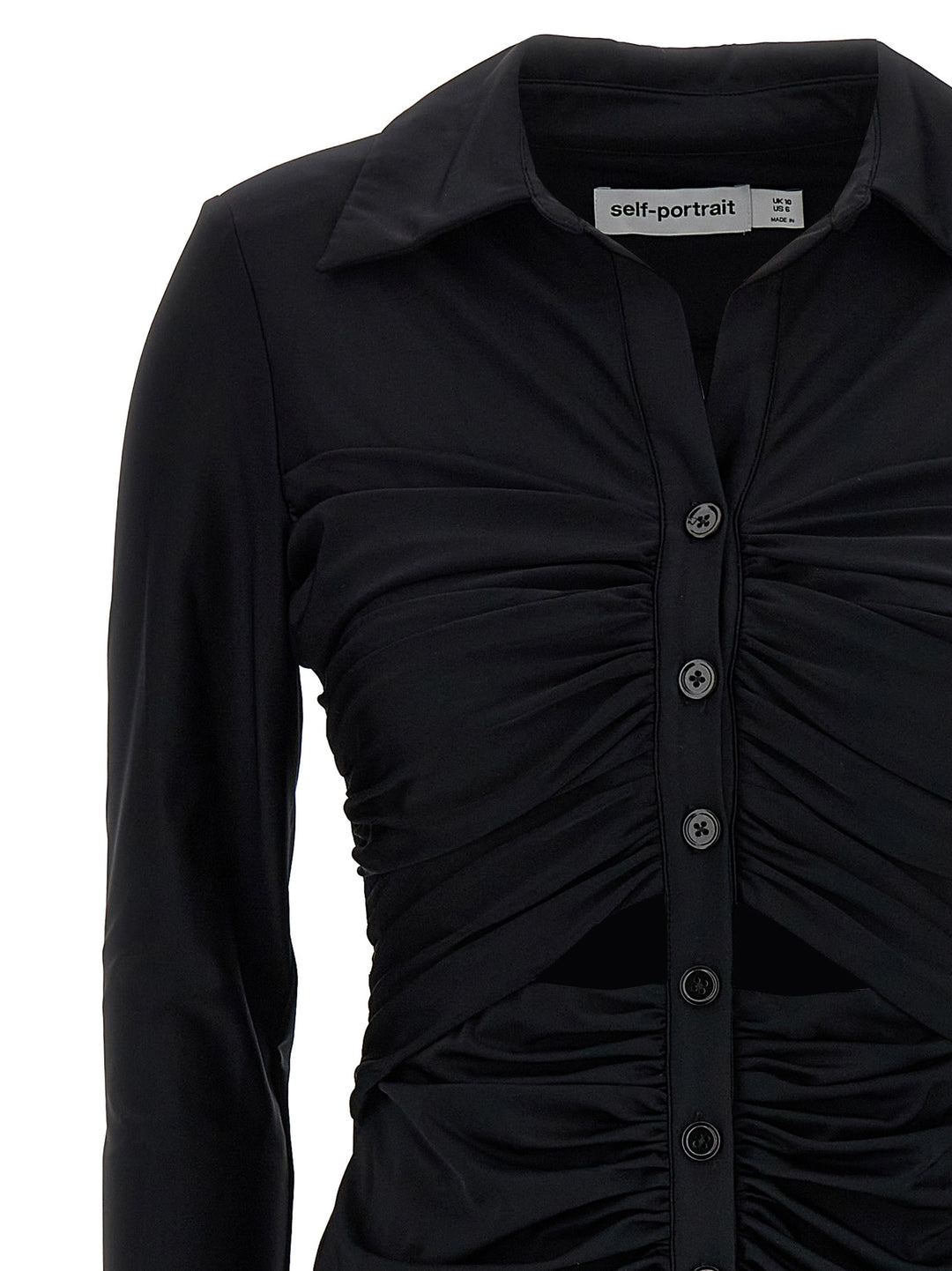 Self Portrait Black Jersey Cut Out Midi Abiti - Nero | 8b8cc49a918b538a67d973ac915481d2ff7c66a7