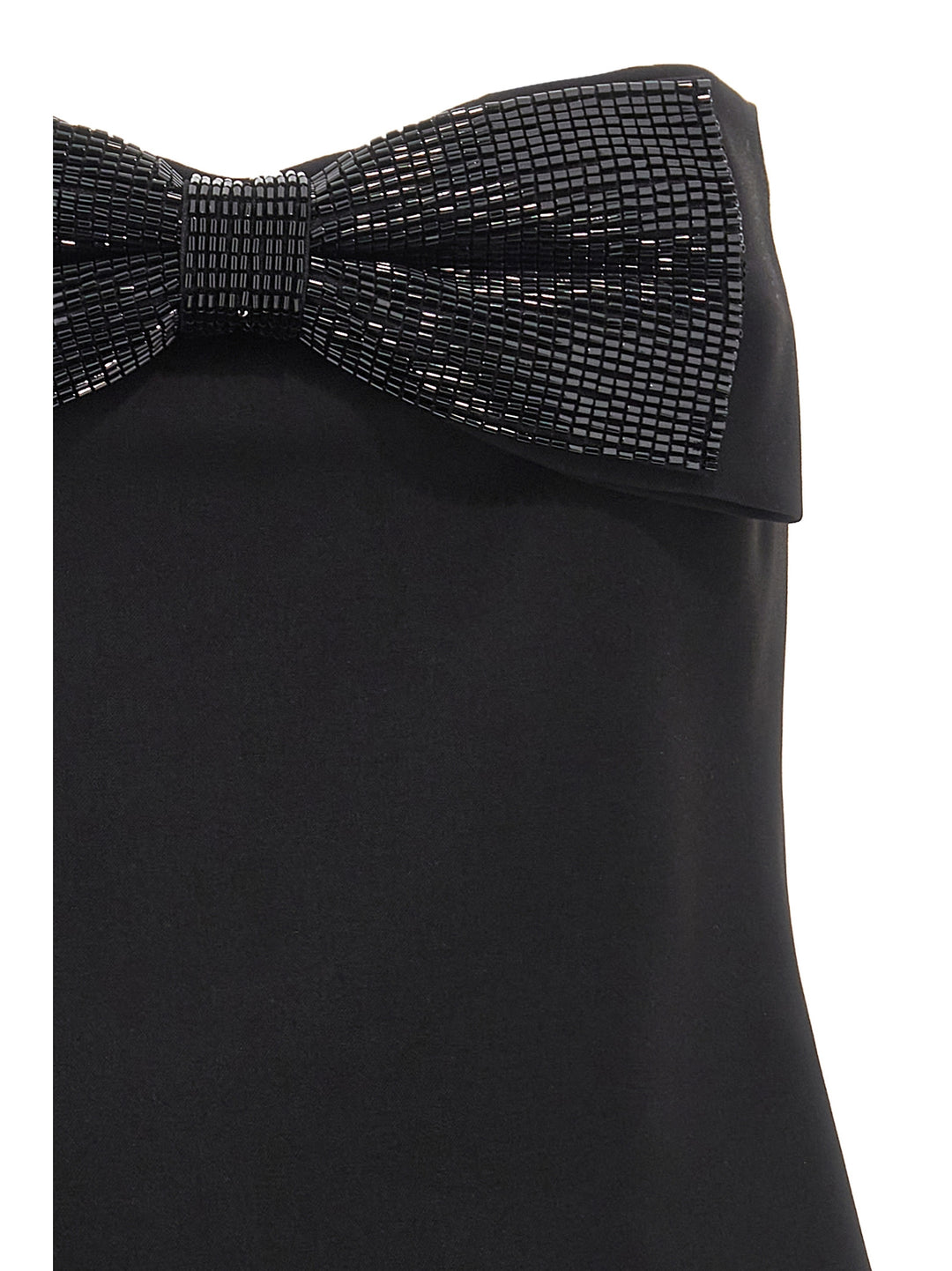 Self Portrait Black Crepe Bandeau Top - Nero | deb1f5351b99e199fb513376cce74d13c4572433