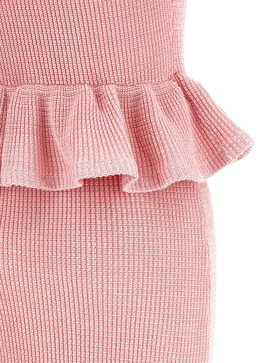 Self Portrait Pink Peplum Knit Midi Abiti - Rosa | 0ec25065567174648133b55220106376c4548995