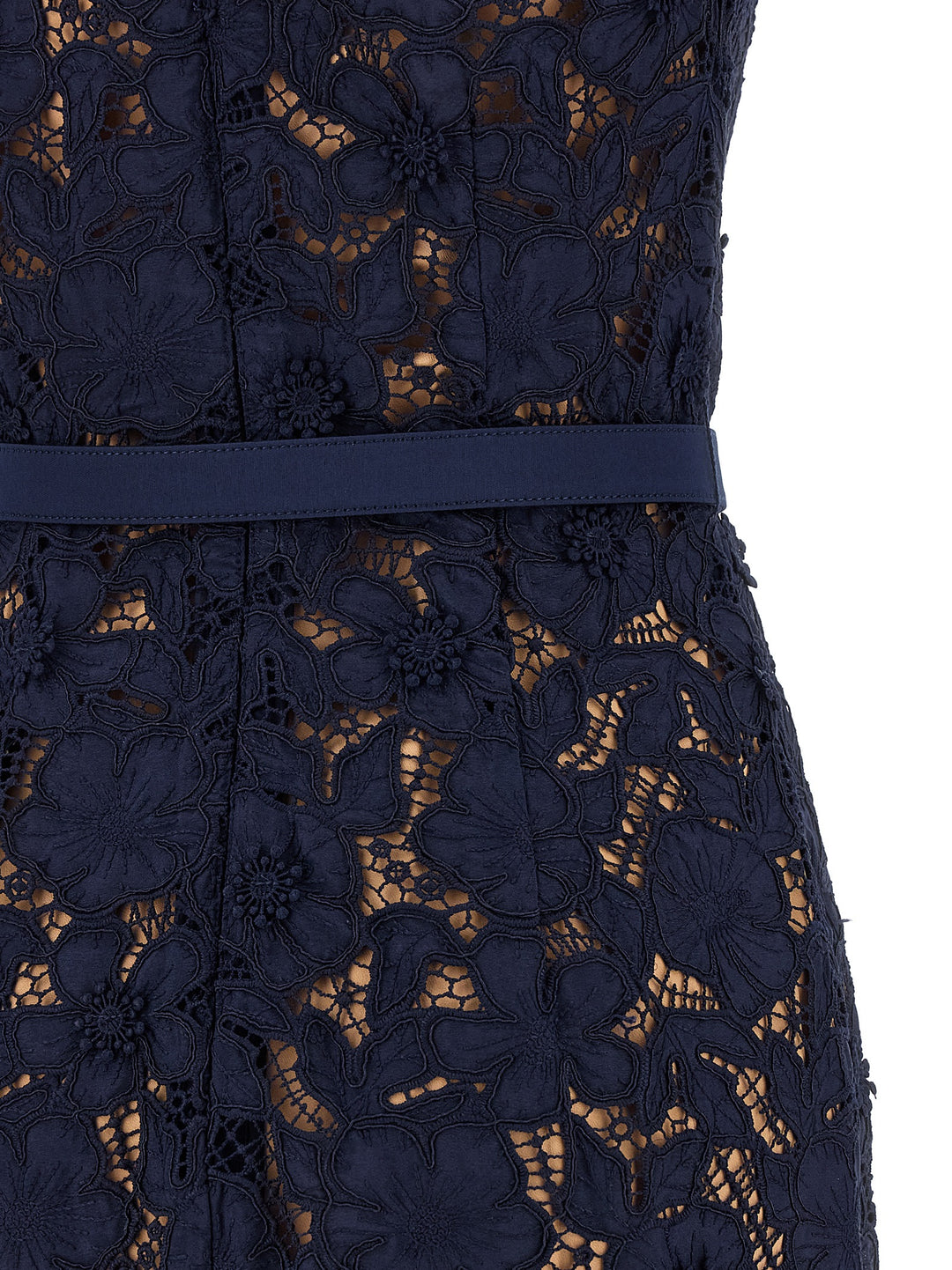 Self Portrait Navy Guipure Lace Midi Abiti - Blu | 1bffbda1339a2d3b67cc5d5ea7a8cb6792c1bac8