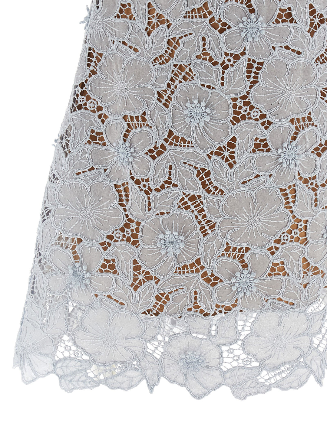 Self Portrait Blue Guipure Lace Mini Gonne - Celeste | 647b463b360125cec442b3c4d974a228cfa40673