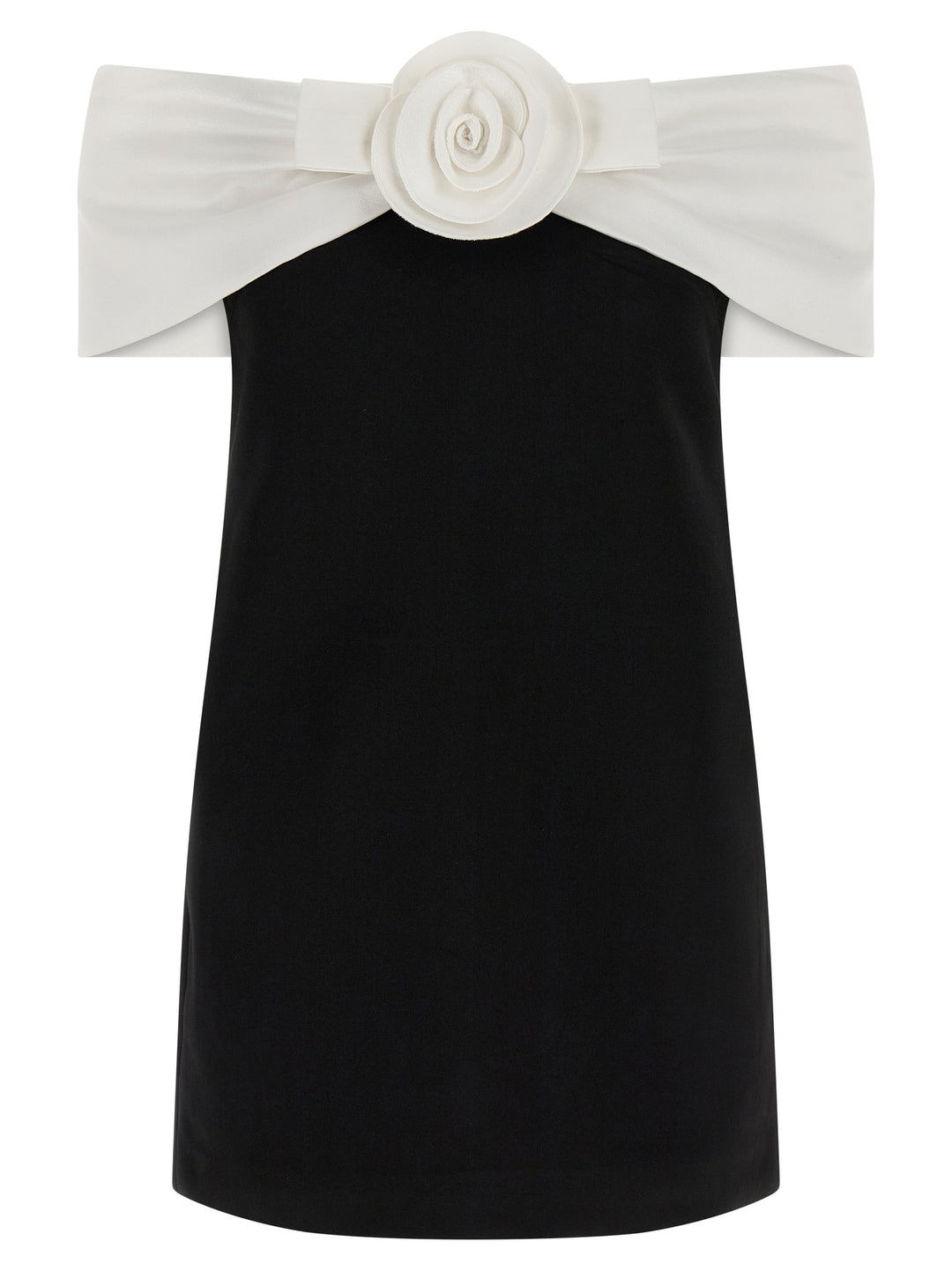 Self Portrait Black Crêpe Flower Mini Gonne - Bianco/Nero | 7f8b77547ff1ed7f2a269999e7ec916f74355fcd