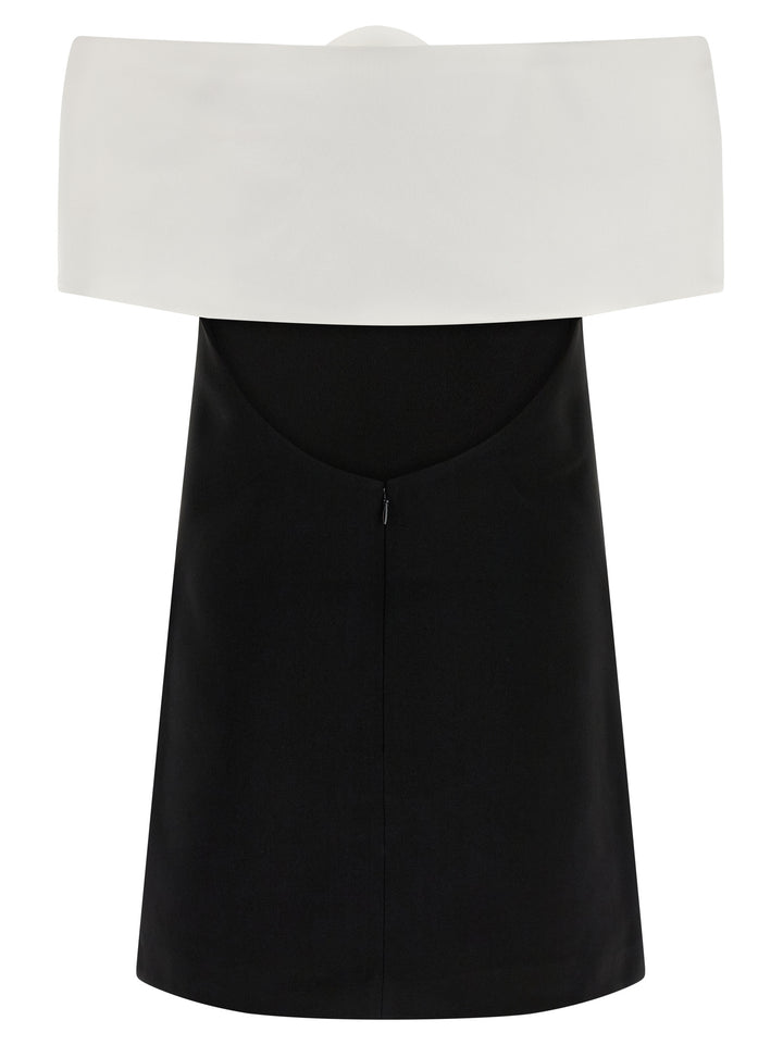 Self Portrait Black Crêpe Flower Mini Gonne - Bianco/Nero | 0b7c64284c2940489a08013046b85d365754d5dd