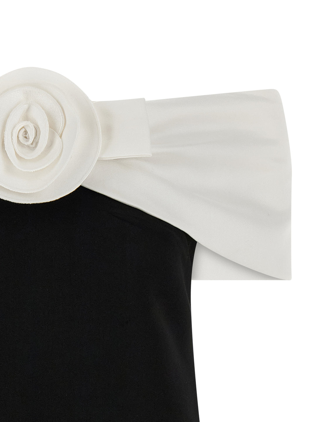 Self Portrait Black Crêpe Flower Mini Gonne - Bianco/Nero | 7a2893d6fdb868e8a20ba64f5ec0770a2b53f395