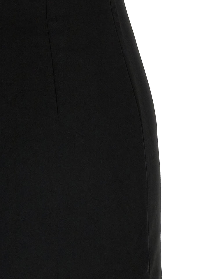 Self Portrait Black Crêpe Flower Maxi Gonne - Bianco/Nero | e70c7652dde6f4144c4658fbaeea9ac788d68ffd