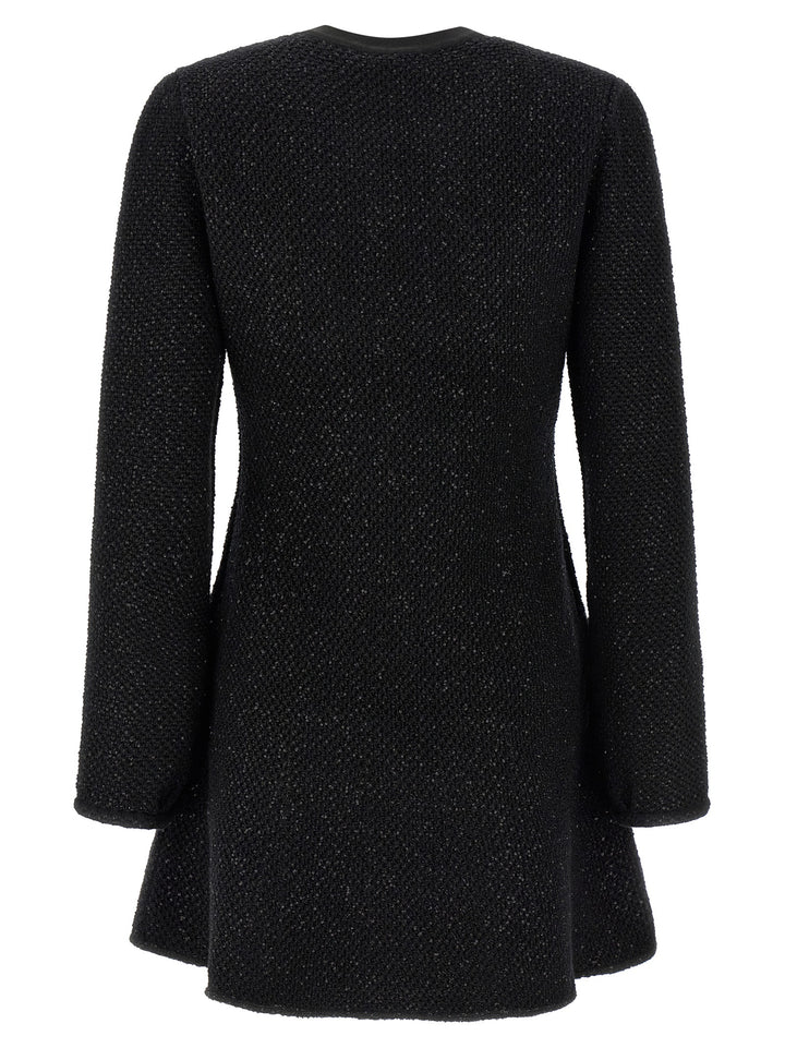 Self Portrait Black Sequin Knit Mini Abiti - Nero | bed317aa8ca632a8096261cbd0284e3eedcb860f