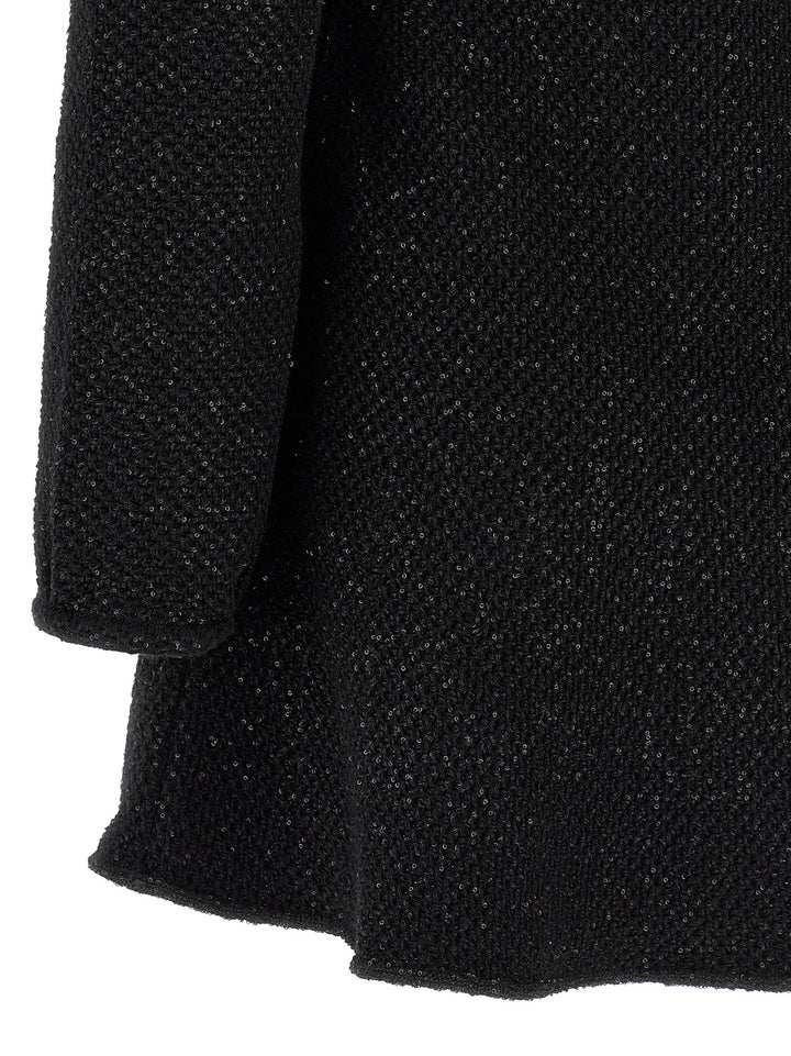 Self Portrait Black Sequin Knit Mini Abiti - Nero | ffbe40205f76b85d71b7da0ba2e8ffda95e21882
