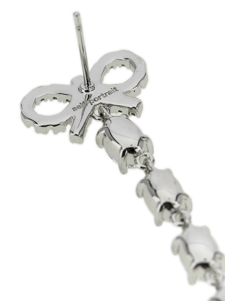 Self Portrait Bow Pearl Droplet Gioielli - Silver | b18eb856f088827b63723285851cd47b0df2f736
