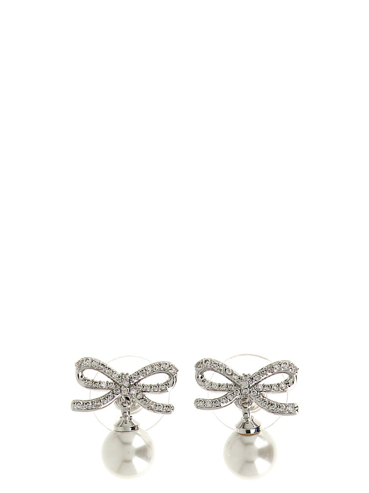 Self Portrait Bow Pearl Gioielli - Silver | 77fa5fee066205d4204e062e6697eeaf5bac00b2