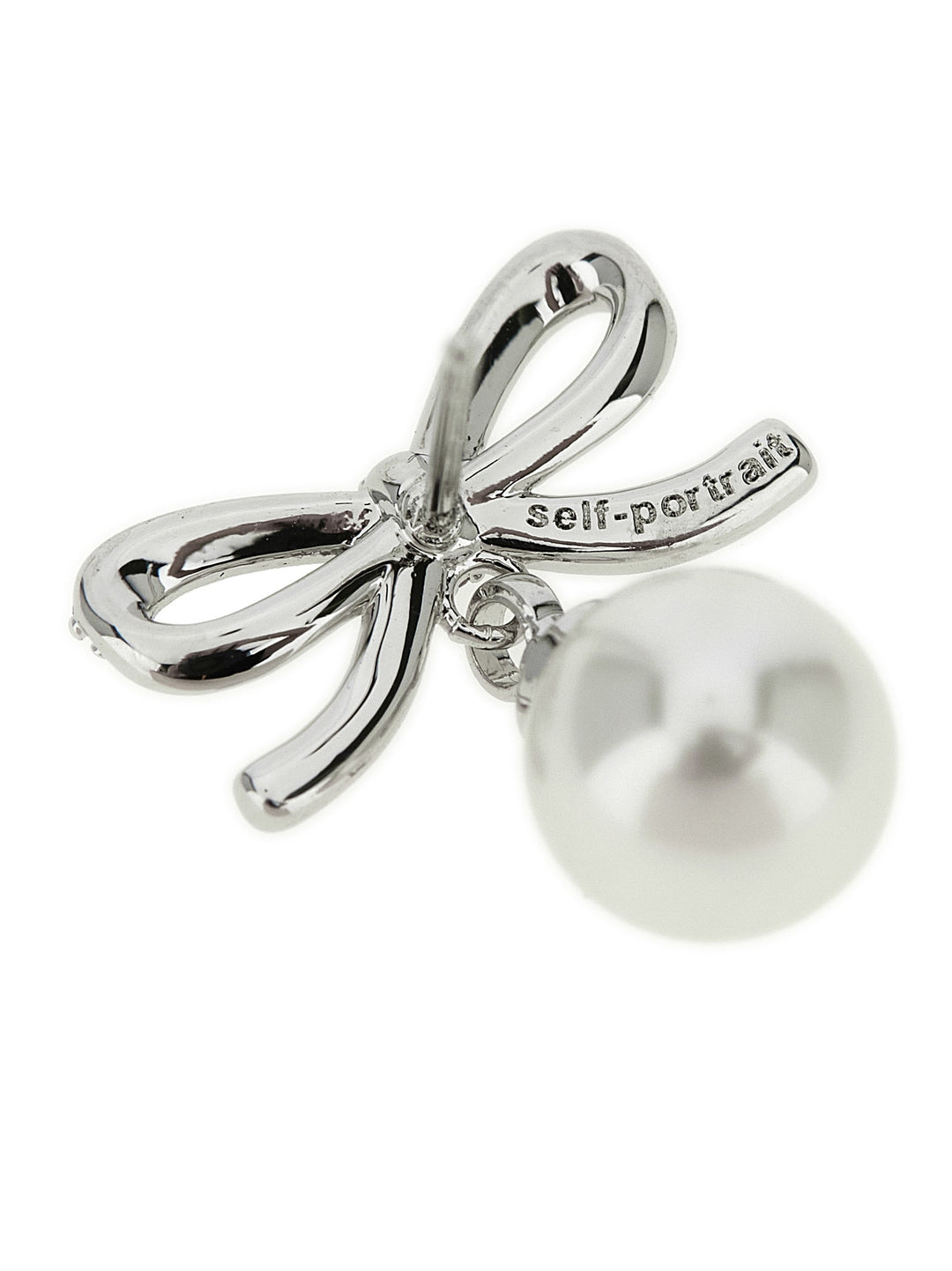 Self Portrait Bow Pearl Gioielli - Silver | f909edec9a325760e8c2cfbf29b7521e97258b60
