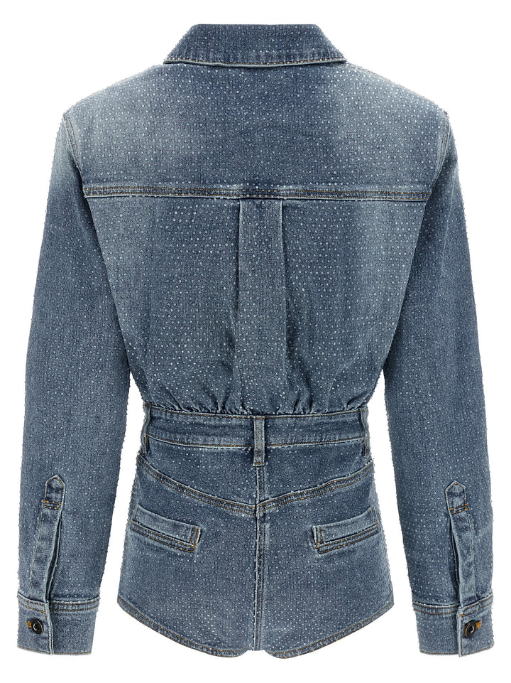 Self Portrait Rhinestone Denim Tute Intere - Blu | 10c8015917a36bfad0ab047dbfa350dfbce87be3