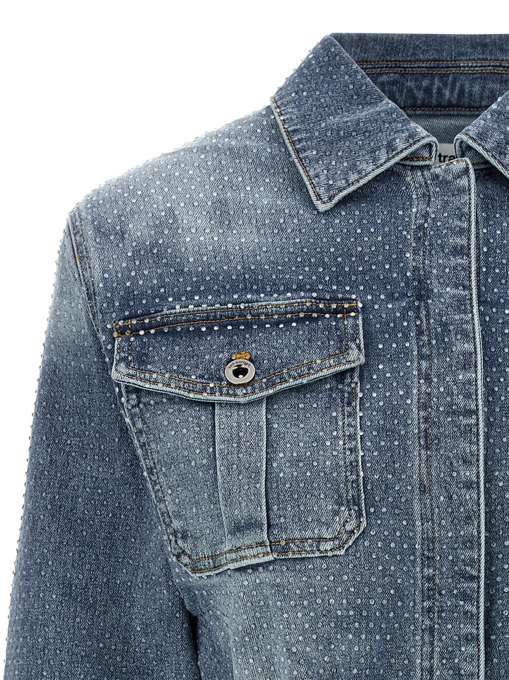 Self Portrait Rhinestone Denim Tute Intere - Blu | 6907f5186f8f91049d597c7737d1e0a82985eee0