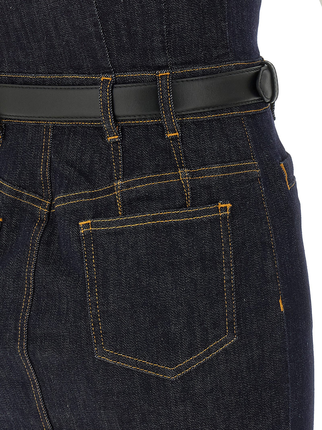 Self Portrait Indigo Denim Midi Abiti - Blu | af574b921a102742231d3ad1d6cda3ffd2ebff5c