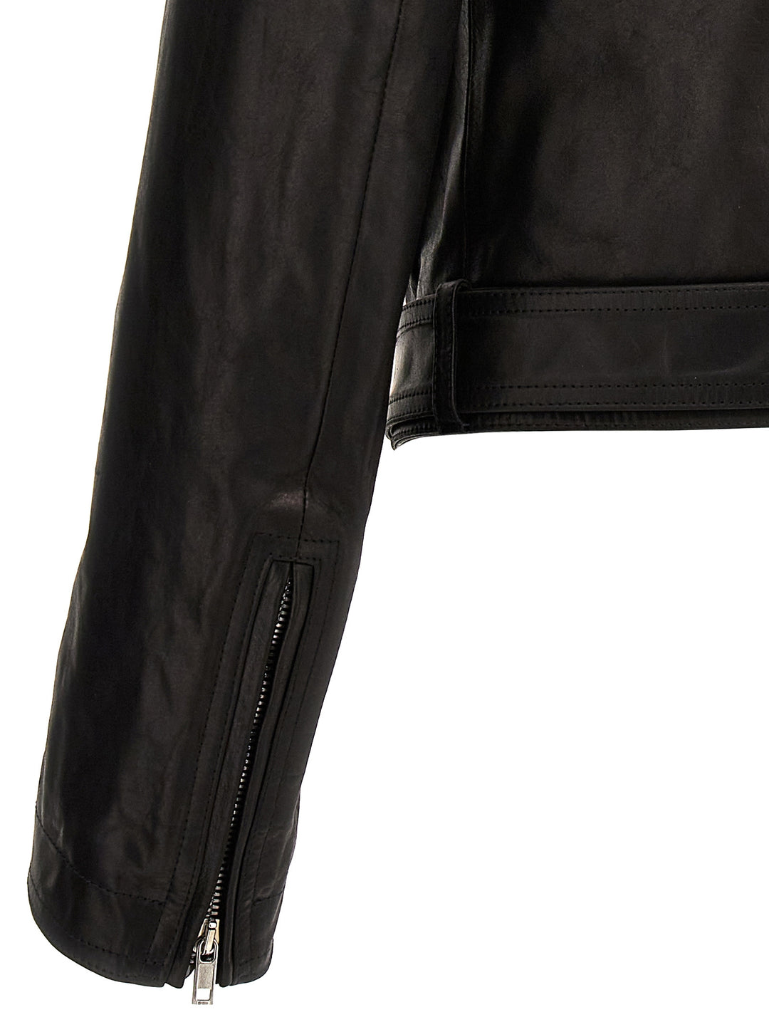 Leather Biker Jacket Giacche Nero