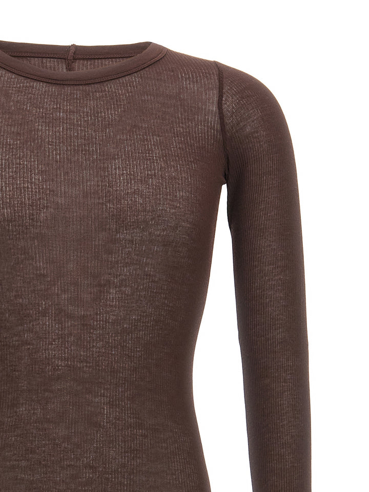 Rick Owens Rib T shirt - Marrone | dd0bc227143e8294df9eef2cbec5726cff83618c