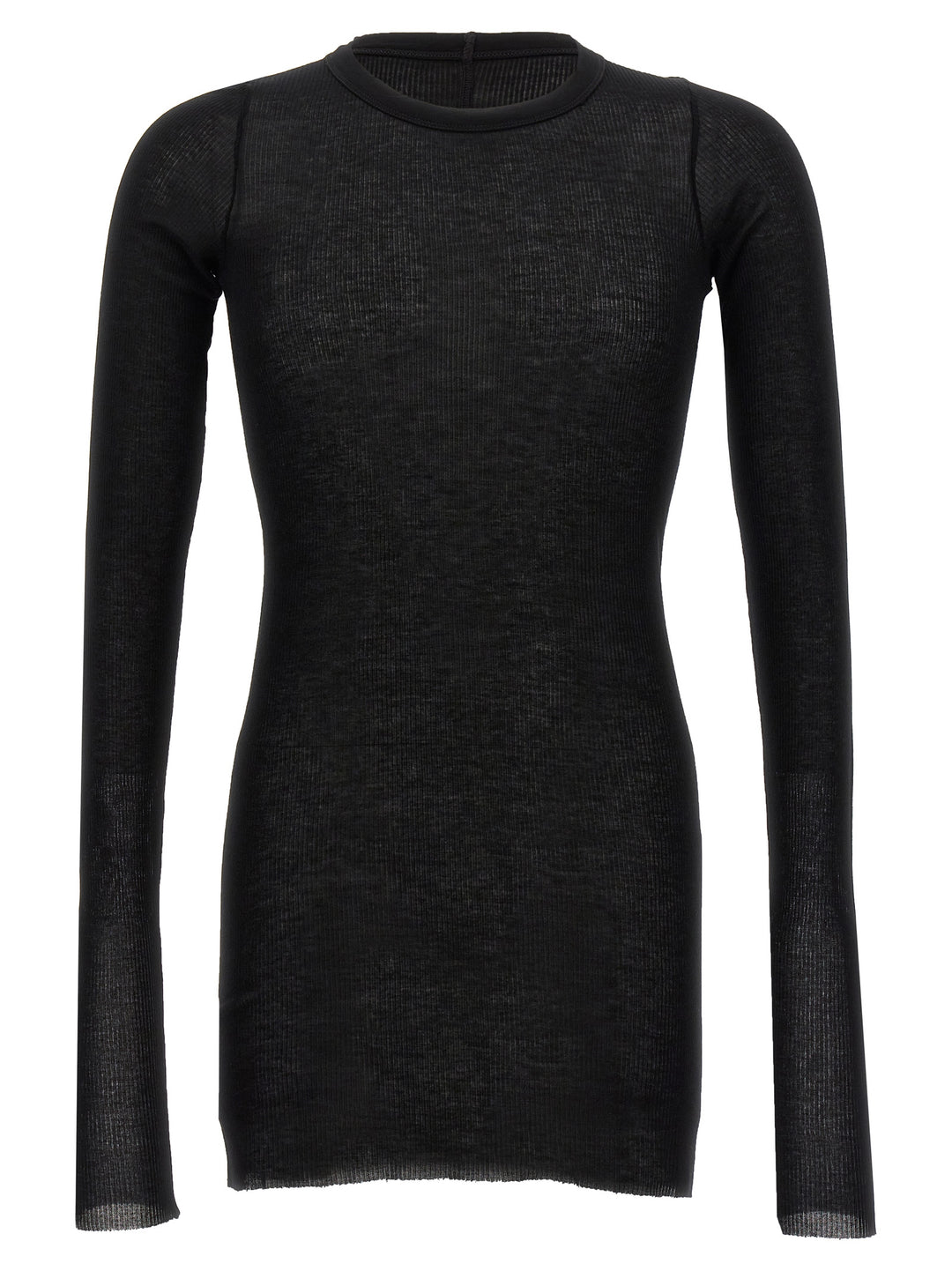 Rick Owens Rib Ls T T shirt - Nero | d868eff0a743d12205e8068c1f9c649896526fa0